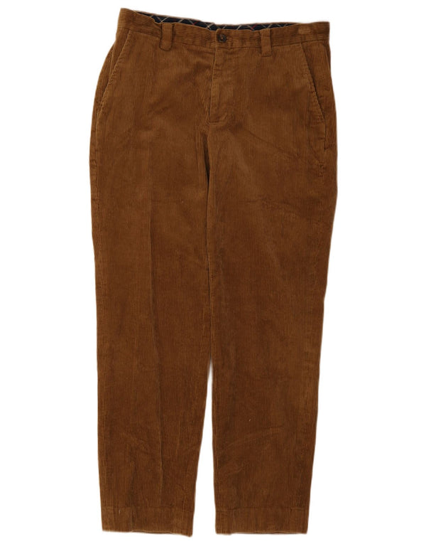 Brooks Brothers Herre Clark Straight Corduroy Bukser W34 L30 Brun Bomuld