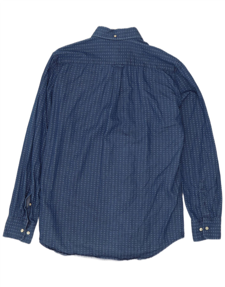 Gant Herre Regular Fit denimskjorte str. 37/38 15 Mellemblå plettet bomuld