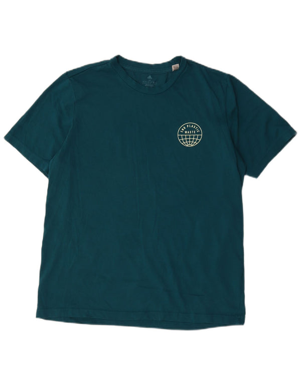 Adidas Mens Aeroready Graphic T-Shirt Top Medium Green Cotton