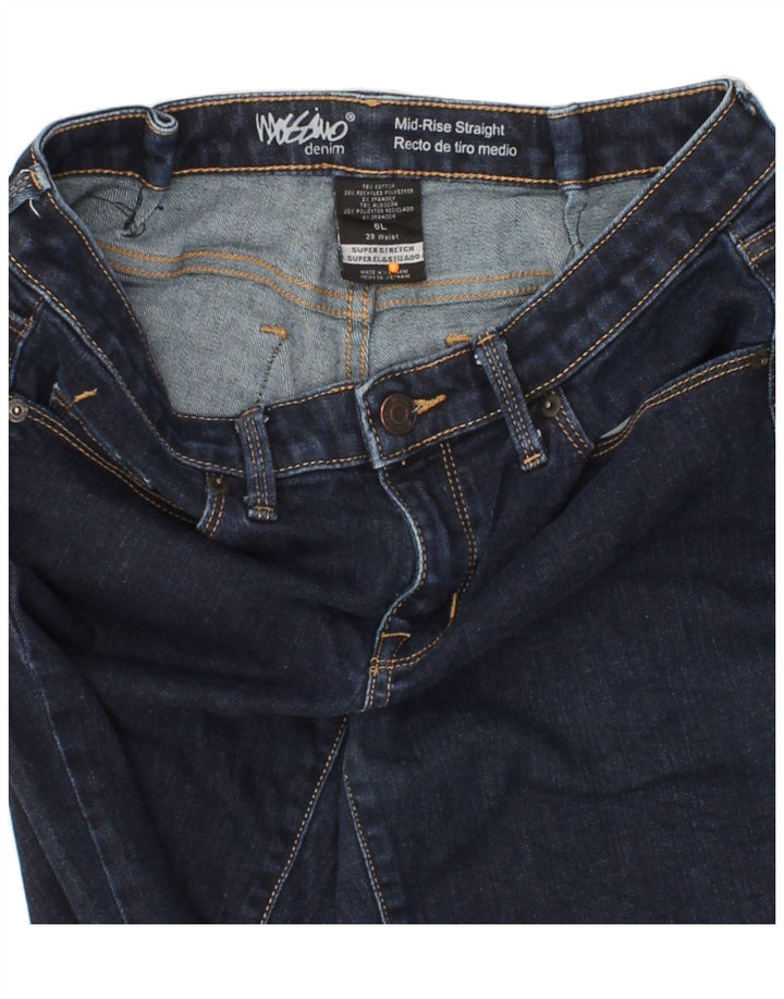 MOSSIMO Womens Mid Rise Straight Jeans US 6 Medium W28 L30 Navy Blue Vintage Mossimo and Second-Hand Mossimo from Messina Hembry 