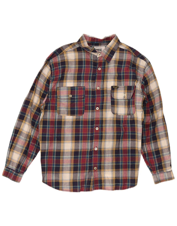 Wrangler Boys Flanellskjorte 15-16 år XL Flerfarvet ternet bomuld