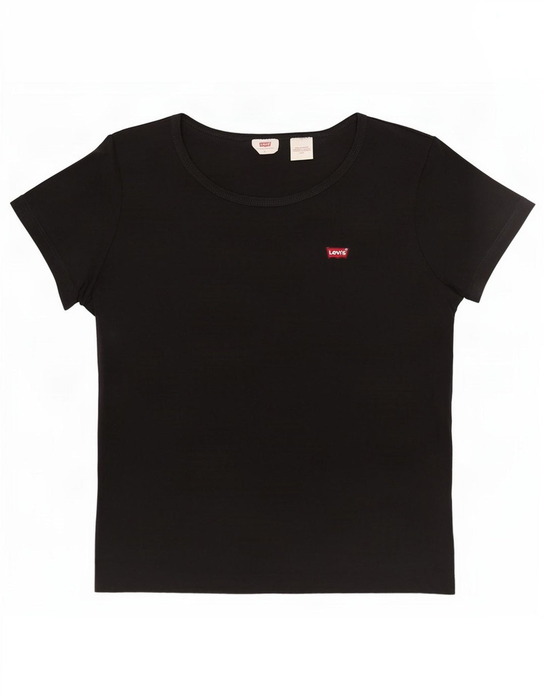 Levi's Dame T-Shirt Top UK 14 Stor Sort Bomuld