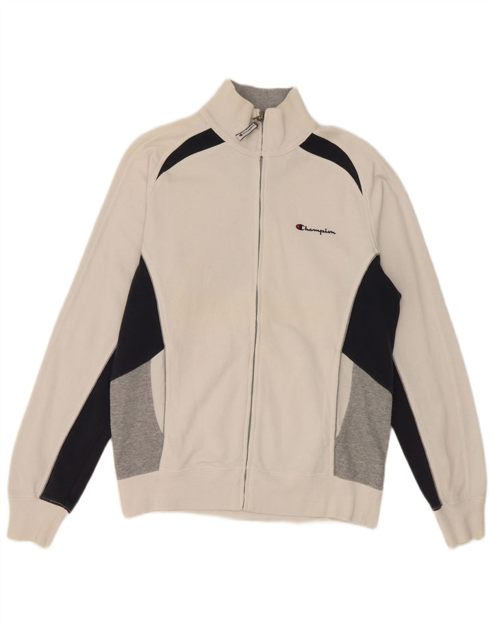 Champion Herre træningsdragt Topjakke Medium White Colourblock Bomuld