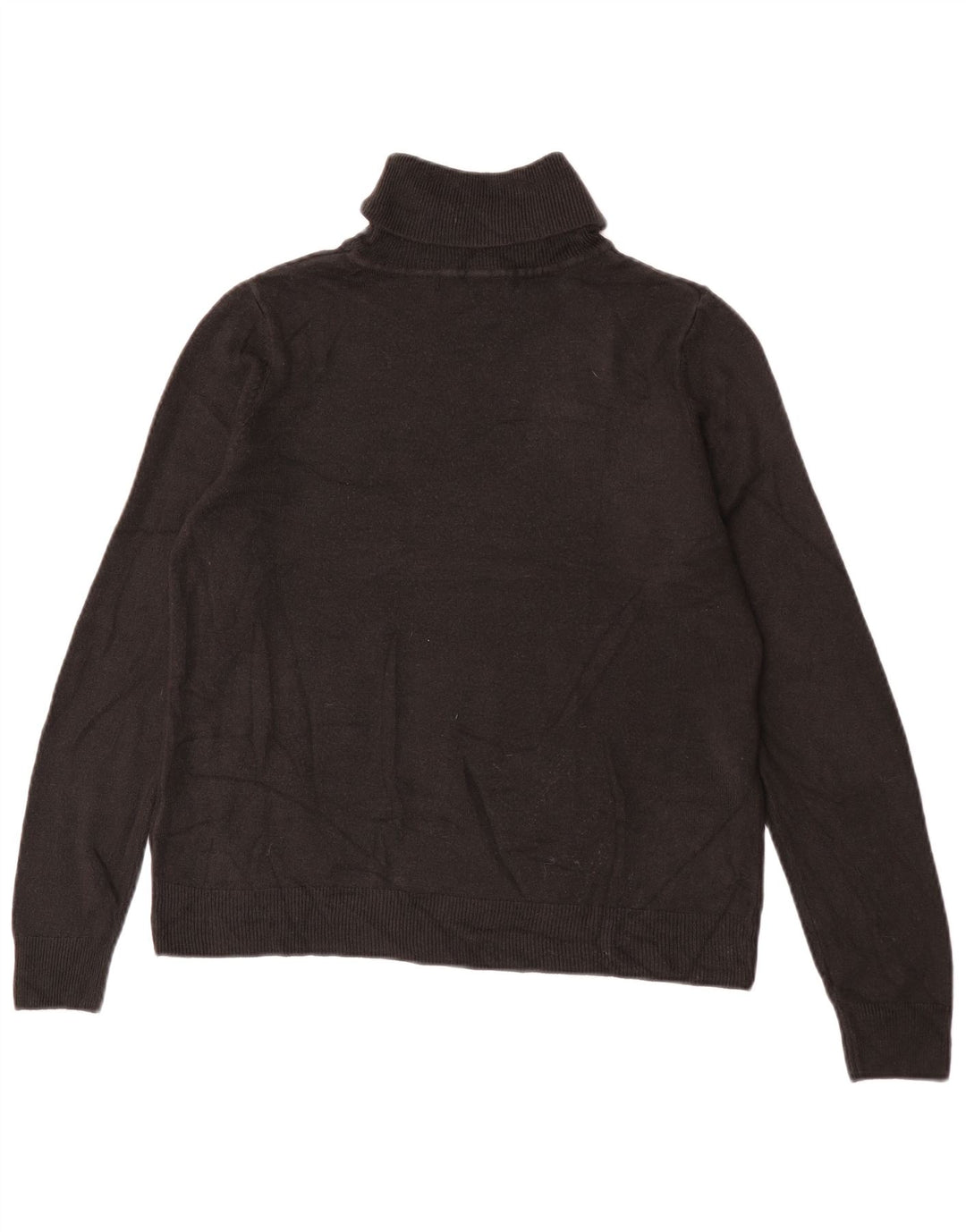 Marks & Spencer Dame Roll Neck Jumper Sweater UK 16 Large Black Acryl