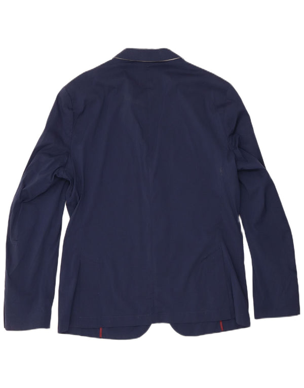 Zara Herre 2-knaps blazerjakke EU 54 XL Marineblå Bomuld