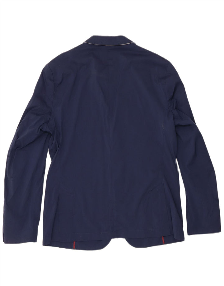 Zara Herre 2-knaps blazerjakke EU 54 XL Marineblå Bomuld