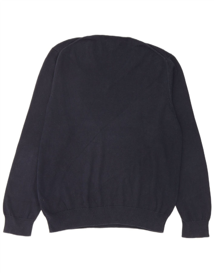 Marks & Spencer Herre V-hals sweater Stor marineblå bomuld