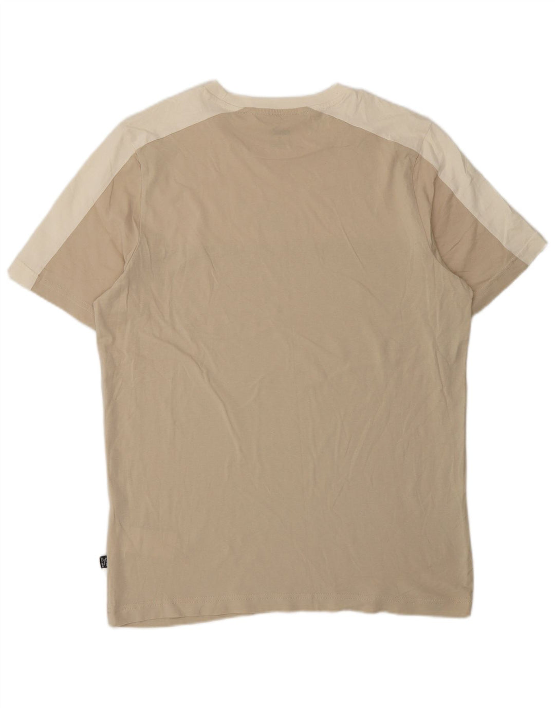 Puma Herre grafisk T-shirt Top Medium Beige Colourblock Bomuld