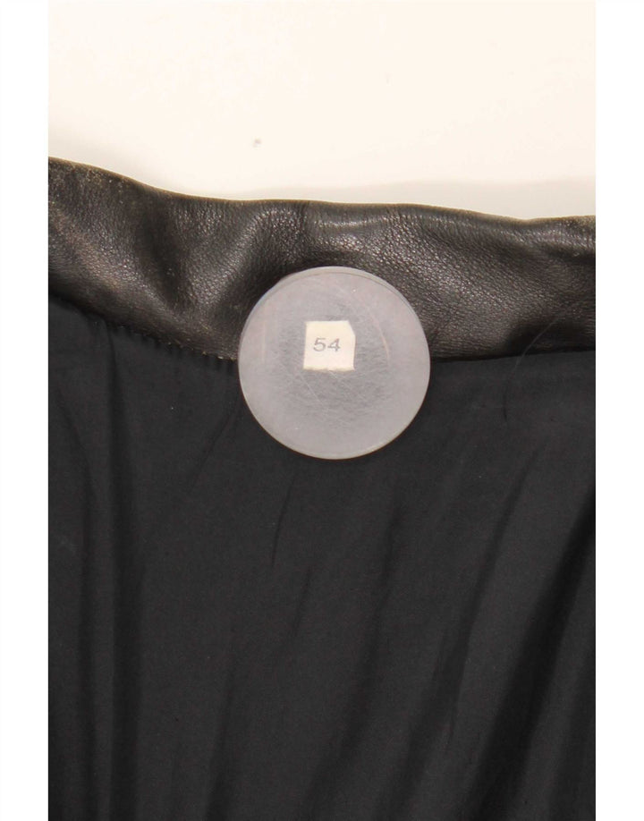 Vintage herre læderjakke IT 54 2XL Sort