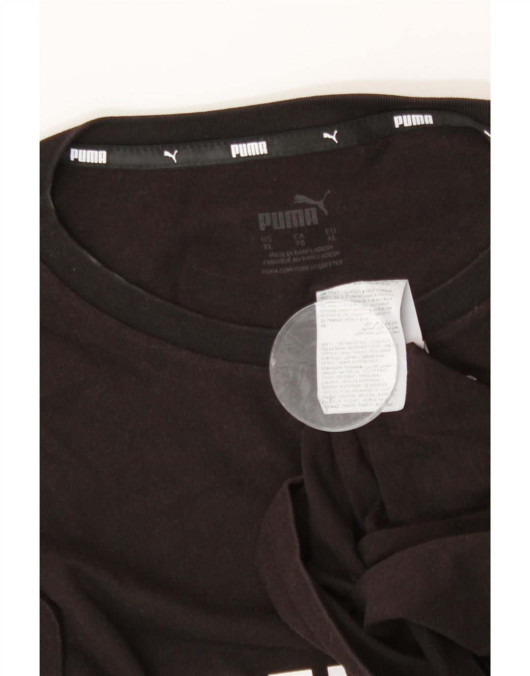 PUMA Mens Graphic T-Shirt Top XL Black Cotton Vintage Puma and Second-Hand Puma from Messina Hembry 