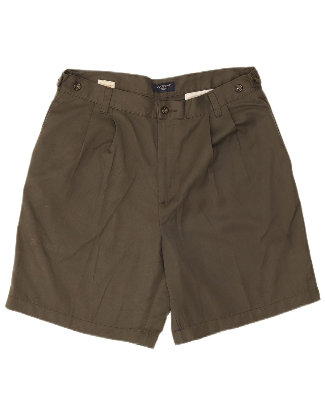 Dockers Herre Pegged Chino Shorts W34 Large Khaki Polyester