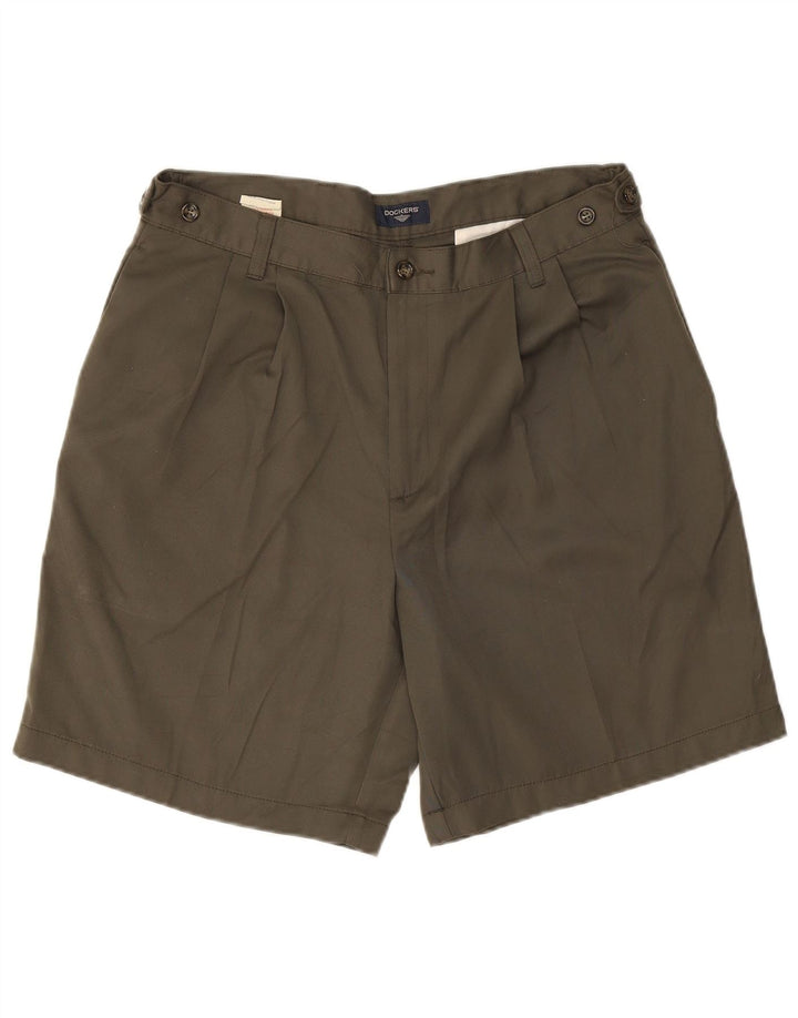 Dockers Herre Pegged Chino Shorts W34 Large Khaki Polyester