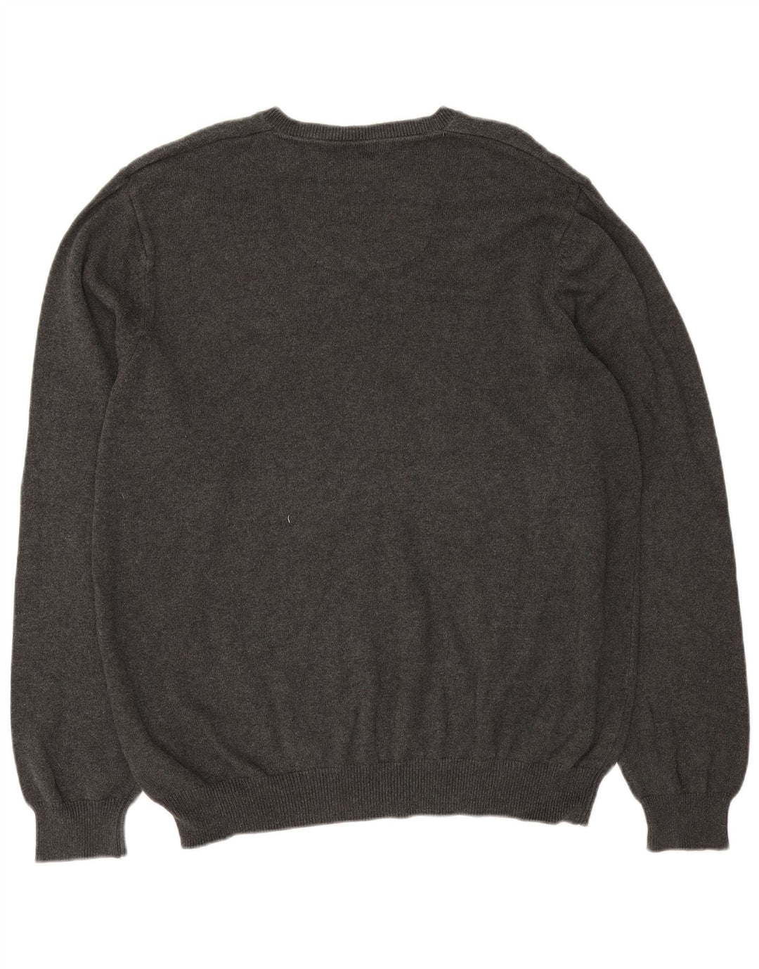 Marks & Spencer Herre Regular Fit V-hals sweater XL Grå Bomuld
