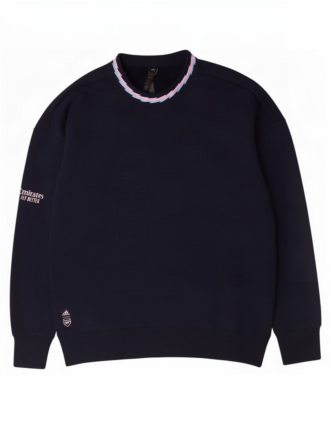 Adidas Herre Loose Fit Sweatshirt Jumper Medium Navyblå Bomuld