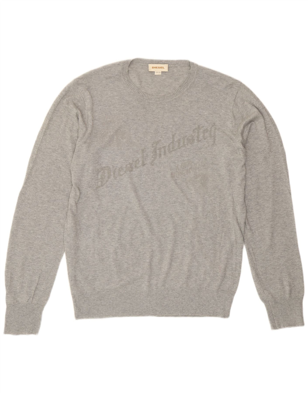 Diesel Herre grafisk rund hals sweater XL Grå