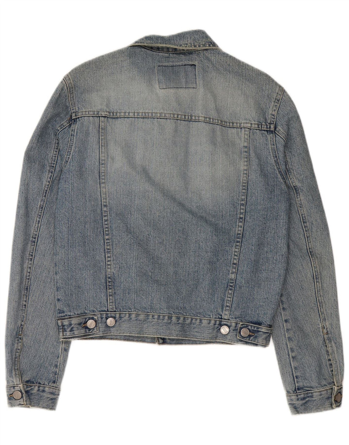 VINTAGE Dame denimjakke UK 12 Medium Blue