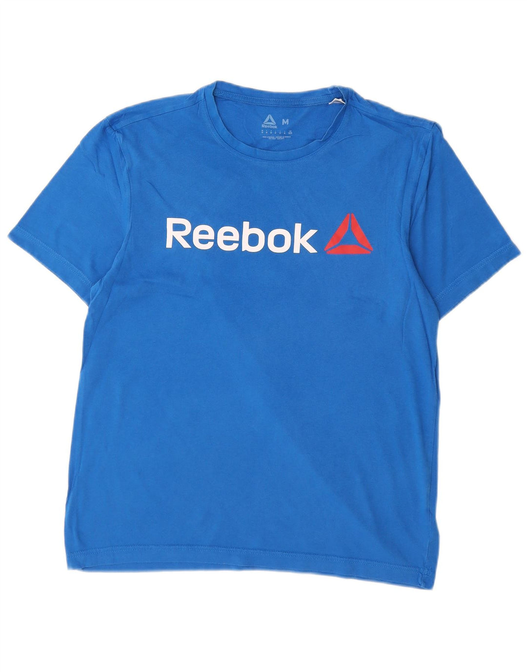 Reebok Herre grafisk T-shirt top mellemblå bomuld