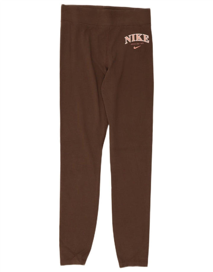 NIKE Grafiske Leggings til kvinder UK 10 Små grå bomuld