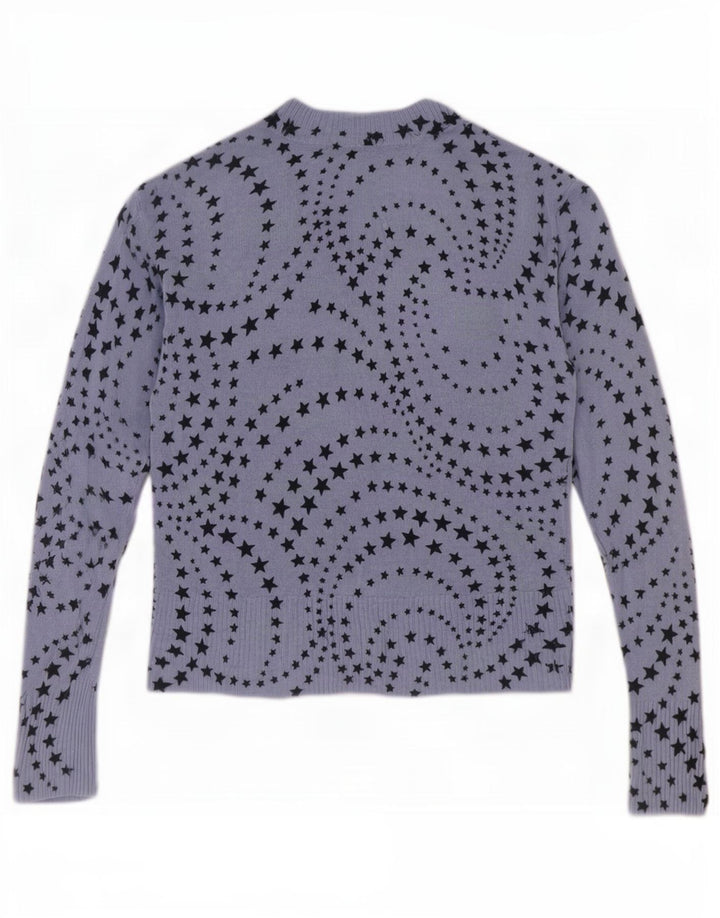 Marks & Spencer Dame V-hals sweater UK 12 Medium Blue