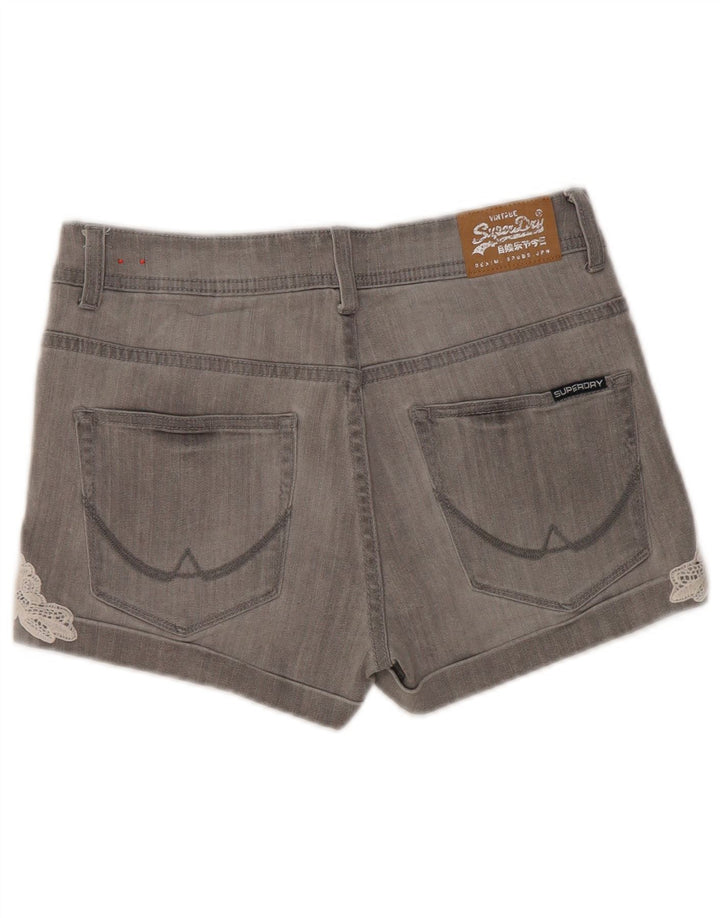 Superdry denimshorts til kvinder W30 mellemgrå bomuld