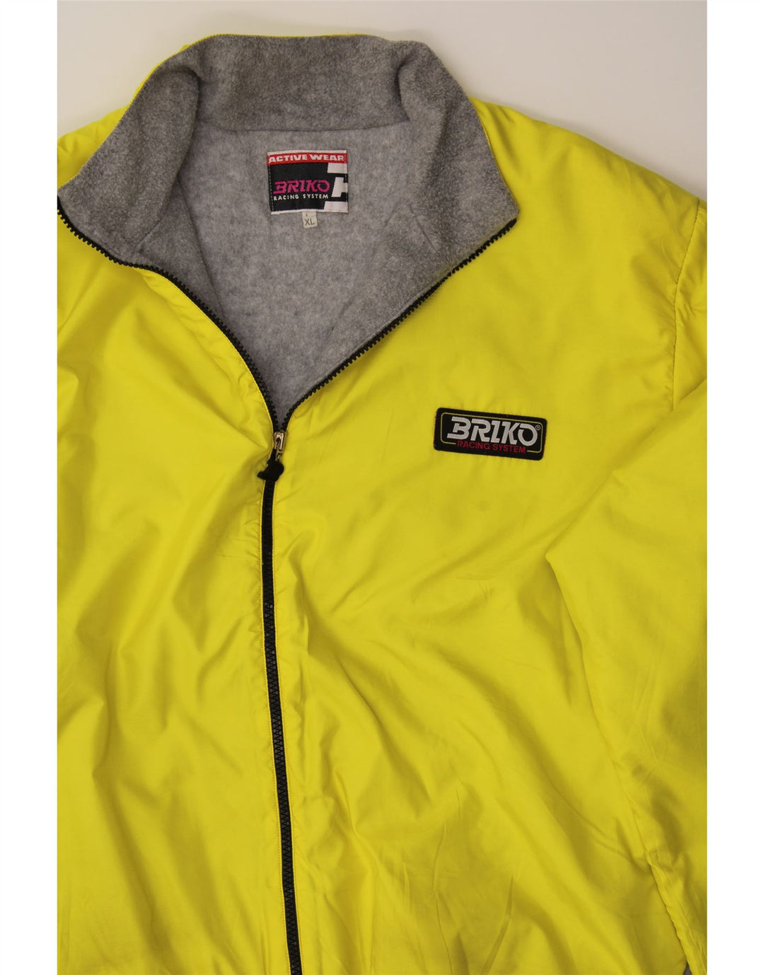 BRIKO Mens Tracksuit Top Jacket XL Yellow Colourblock Vintage BRIKO and Second-Hand BRIKO from Messina Hembry 