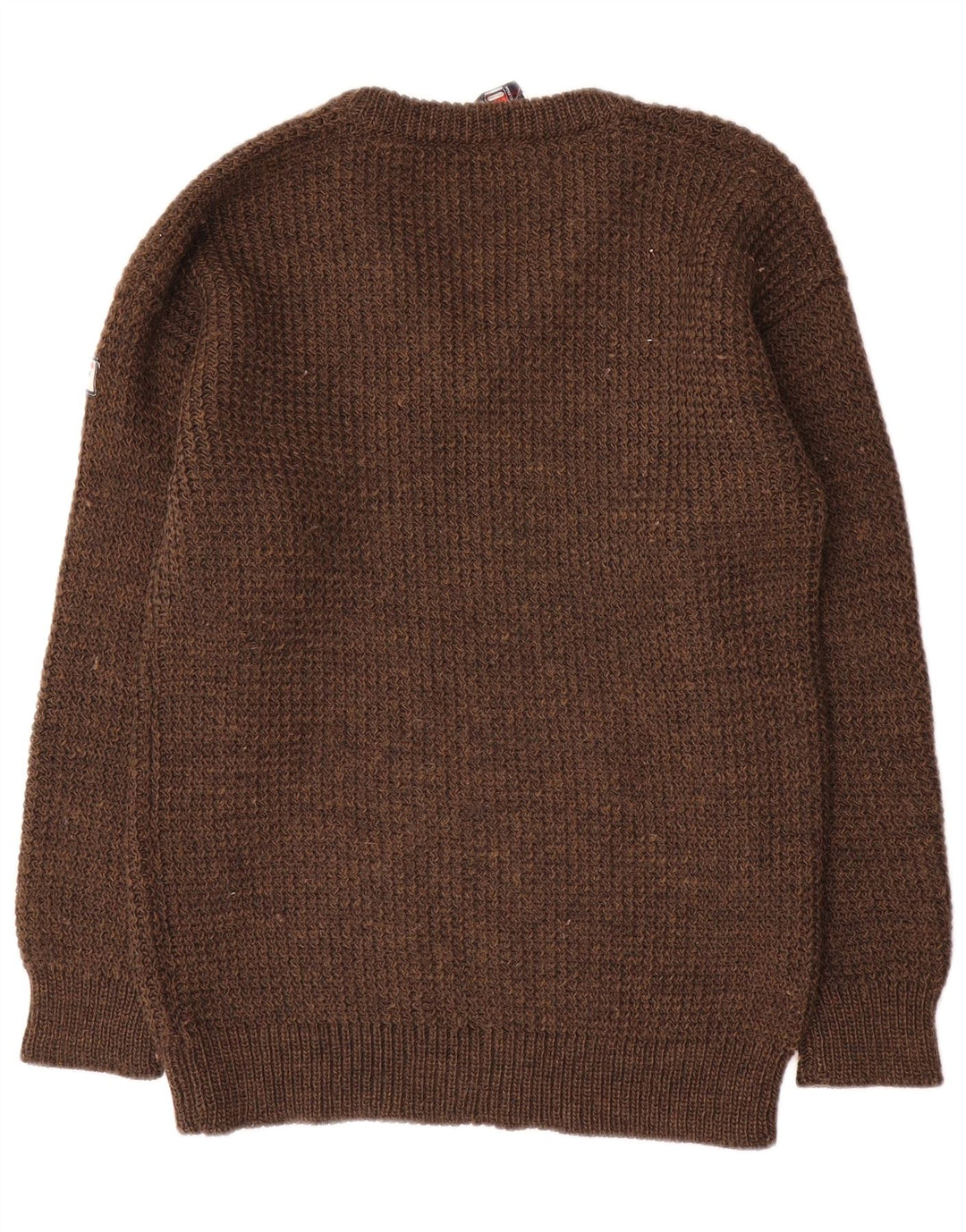 Fila Herre V-hals sweater UK 36 Lille brun uld