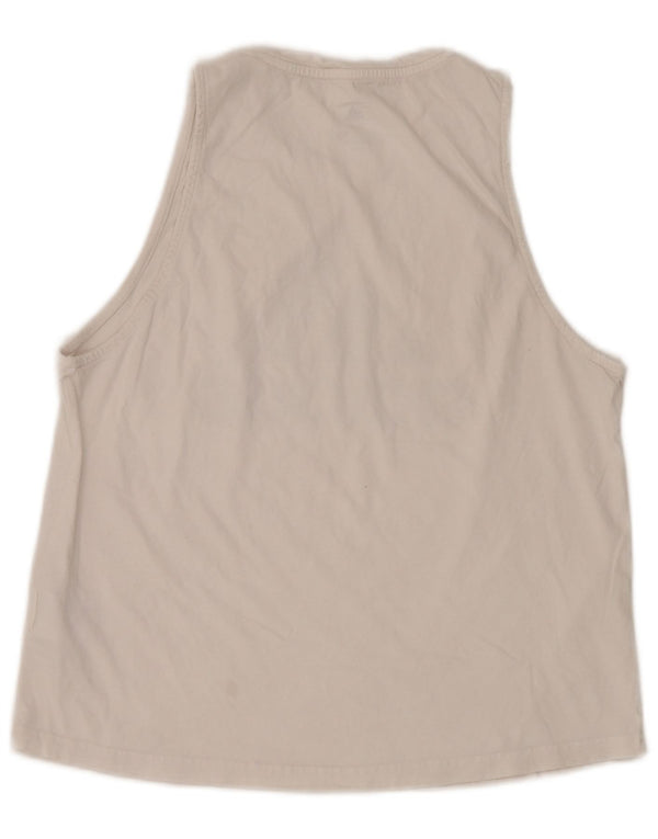 Adidas Dame Grafisk Vest Top UK 12/14 Medium White Bomuld