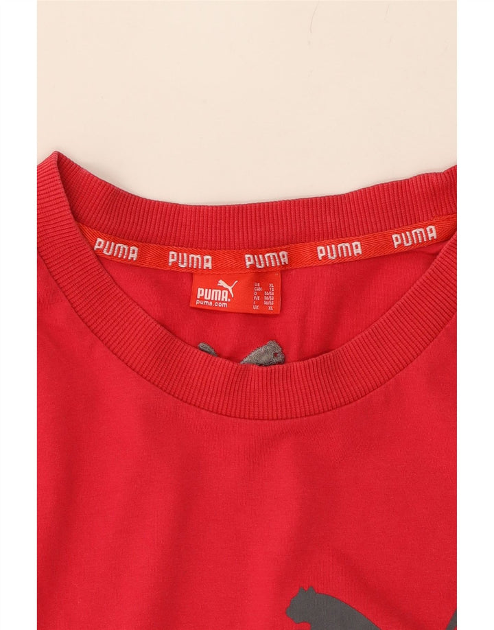 PUMA Mens Graphic T-Shirt Top XL Red Vintage Puma and Second-Hand Puma from Messina Hembry 