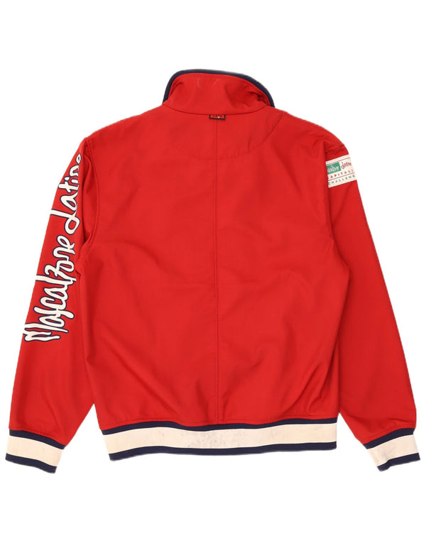 Kappa Herre grafisk træningsdragt Topjakke Medium Rød Colourblock Polyester