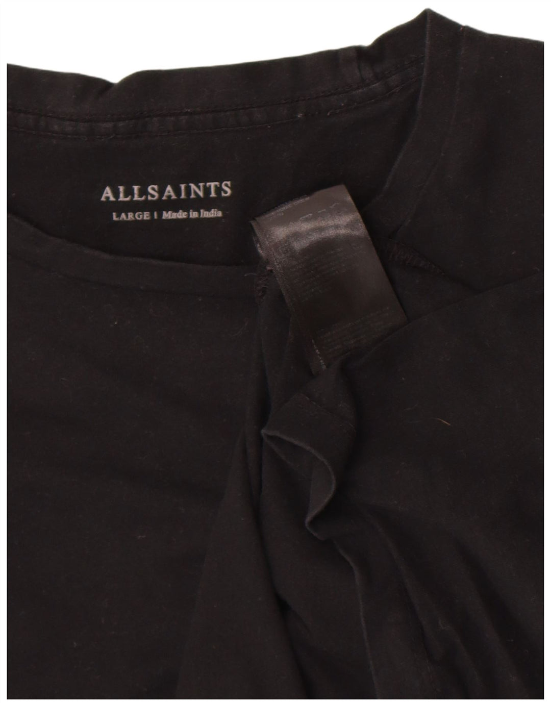 All Saints Herre T-Shirt Top Stor Sort Bomuld