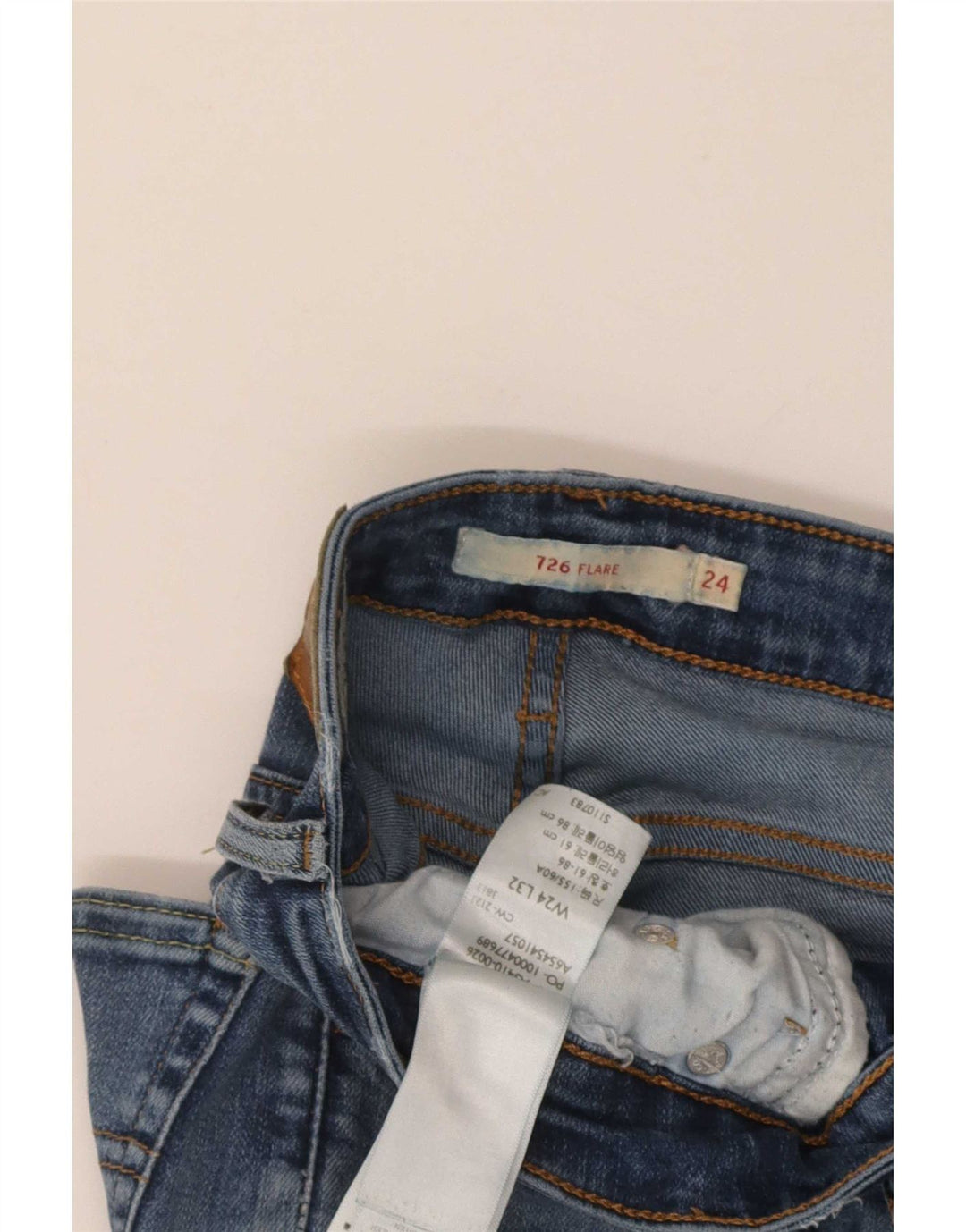 Levi's Dame 726 Flared Jeans W24 L32 Blå Bomuld