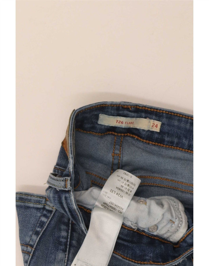 Levi's Dame 726 Flared Jeans W24 L32 Blå Bomuld