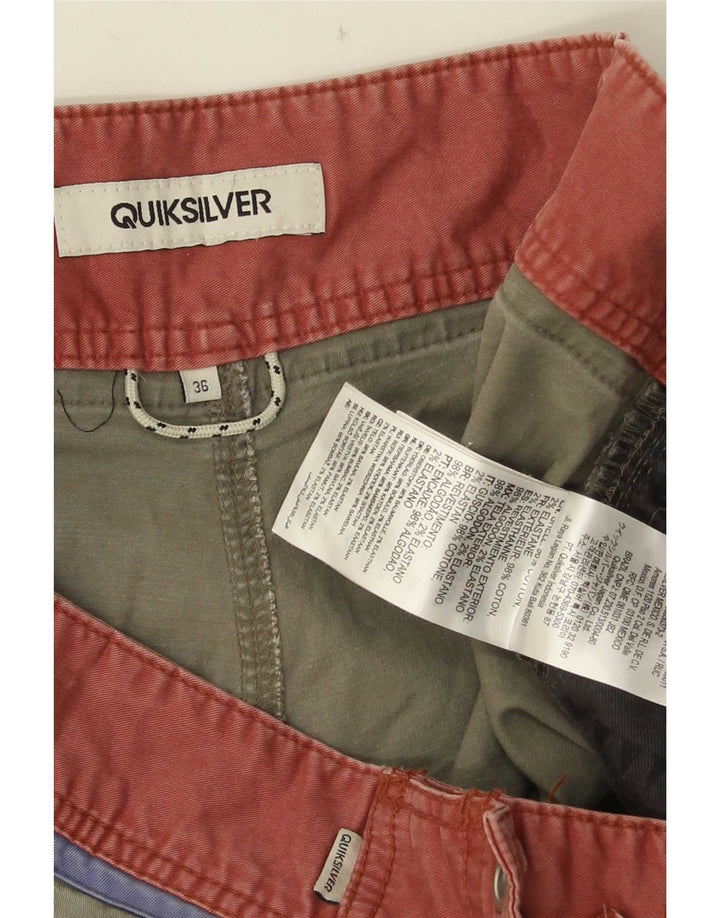 Quiksilver Herreshorts W36 Large Khaki Colourblock Bomuld