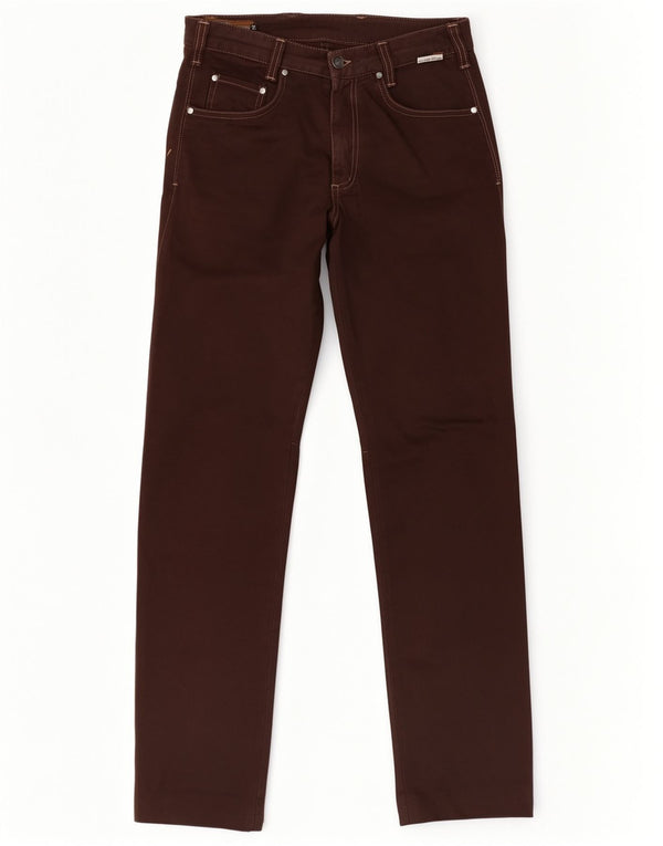 Vintage lige fritidsbukser til kvinder W32 L32 brun bomuld