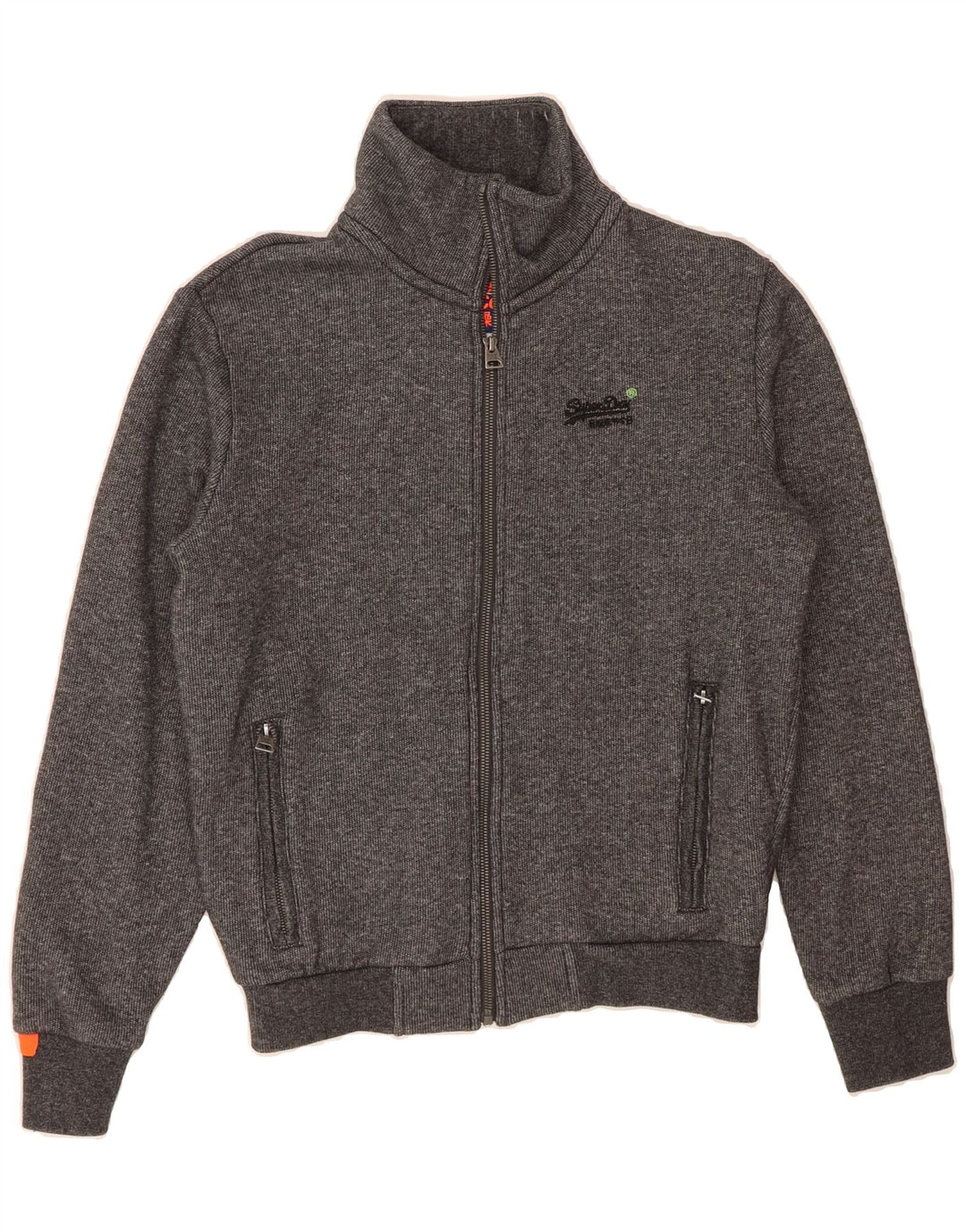SUPERDRY Mens Tracksuit Top Jacket Small Grey Cotton Vintage Superdry and Second-Hand Superdry from Messina Hembry 