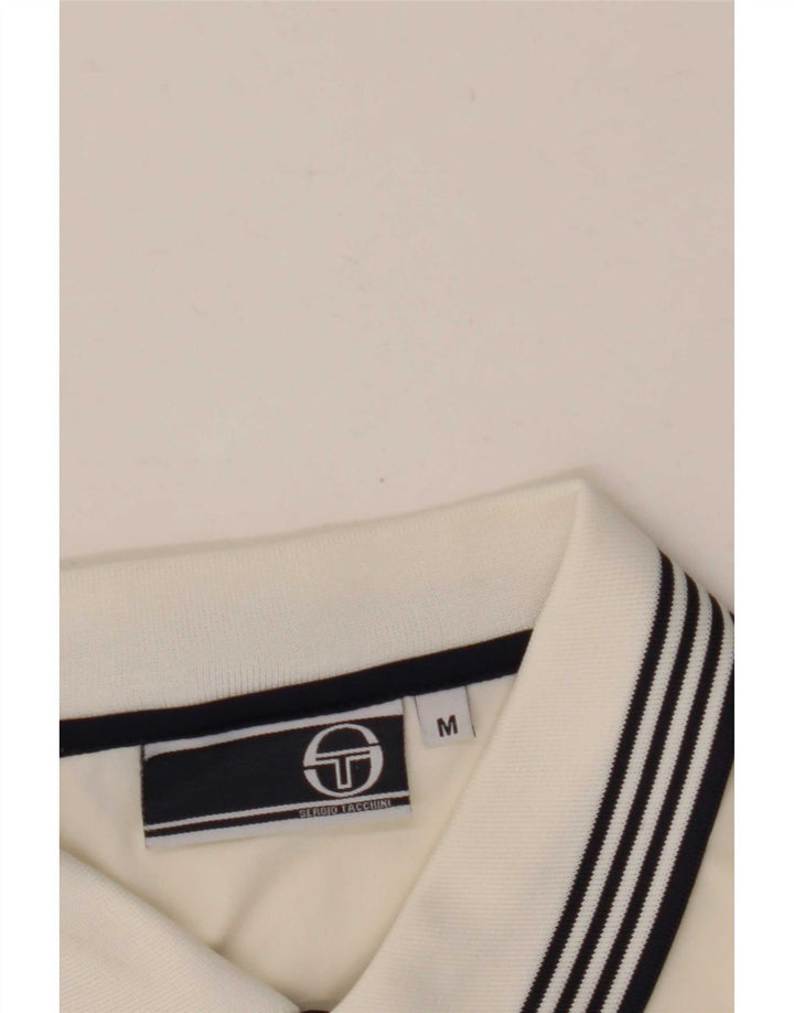 Sergio Tacchini herre poloshirt Medium White Colourblock