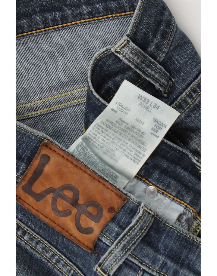 Lee Mens Powell Slim Jeans W33 L34 Blå Bomuld