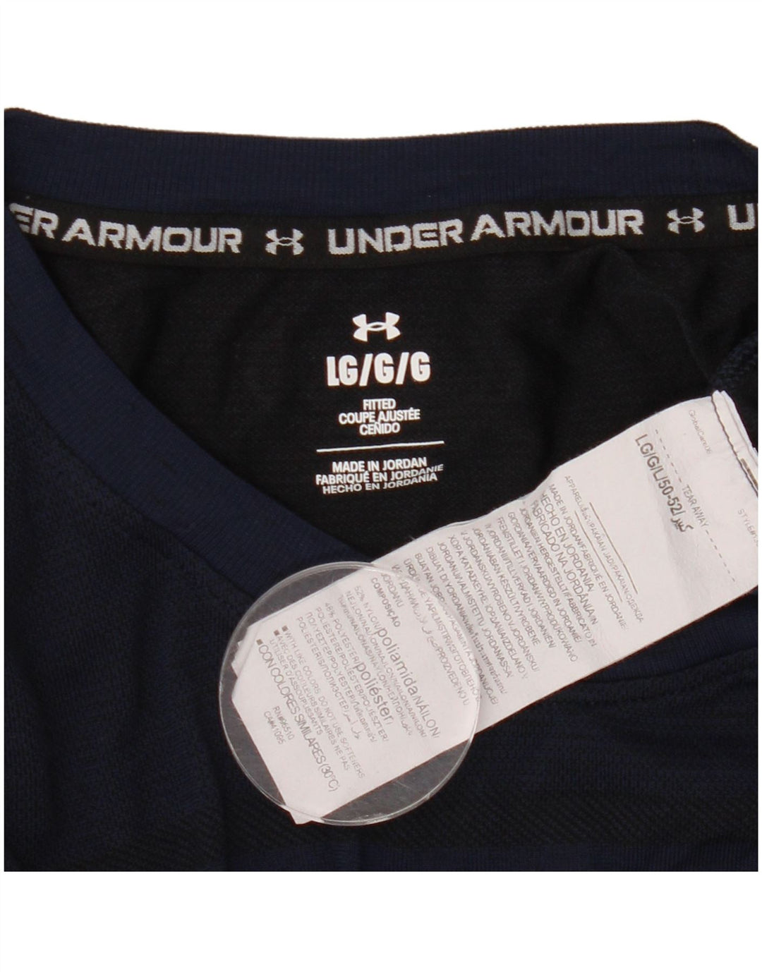 Under Armour Herre T-Shirt Top Stor Marineblå Nylon