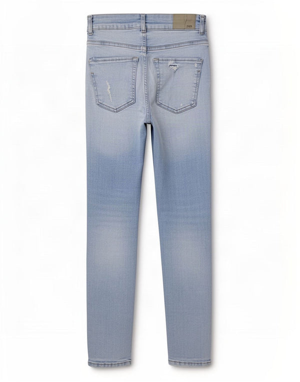 Zara Dame Distressed Skinny Jeans EU 36 XS W26 L27 Blå
