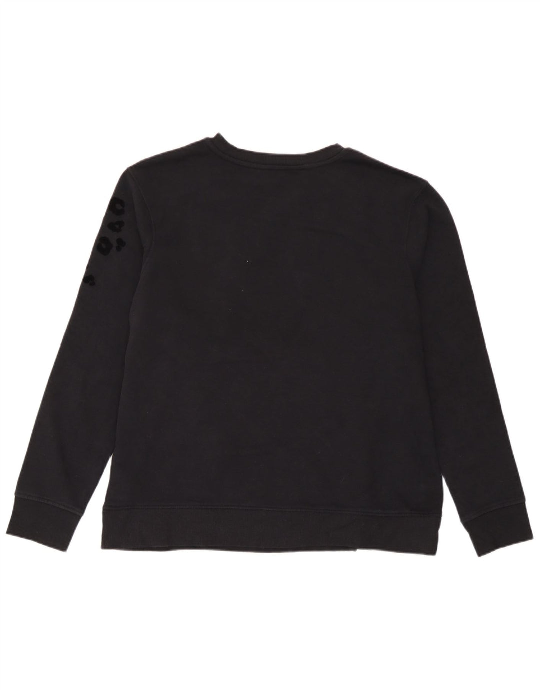 Marks & Spencer Dame Sweatshirt Jumper UK 14 Medium Black Animal Print