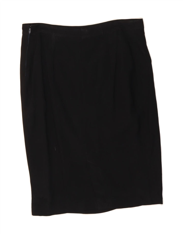 LUISA SPAGNOLI Womens Straight Skirt W32 Large  Black Acetate Vintage Luisa Spagnoli and Second-Hand Luisa Spagnoli from Messina Hembry 