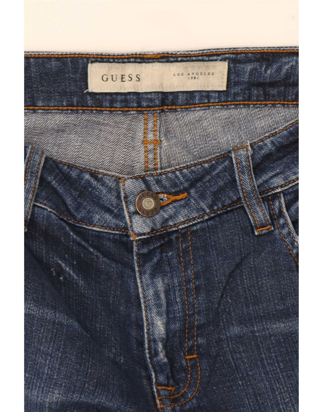 Guess Distressed Slim Jeans til mænd W27 L28 Blå