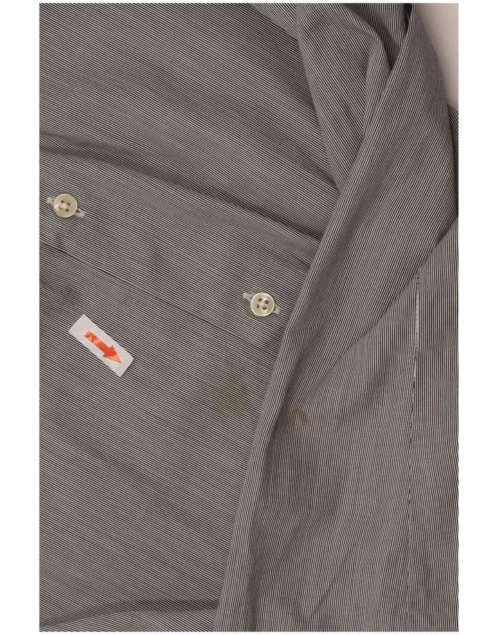 Massimo Dutti Herre Slim Fit skjorte XL Gråstribet bomuld