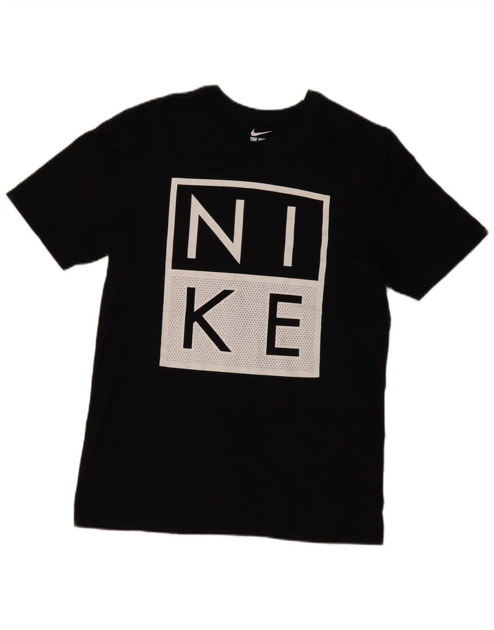 Nike Herre grafisk T-shirt Top Medium Sort Bomuld