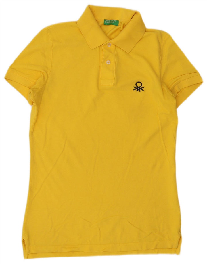 Benetton Herre Polo Shirt Lille Gul