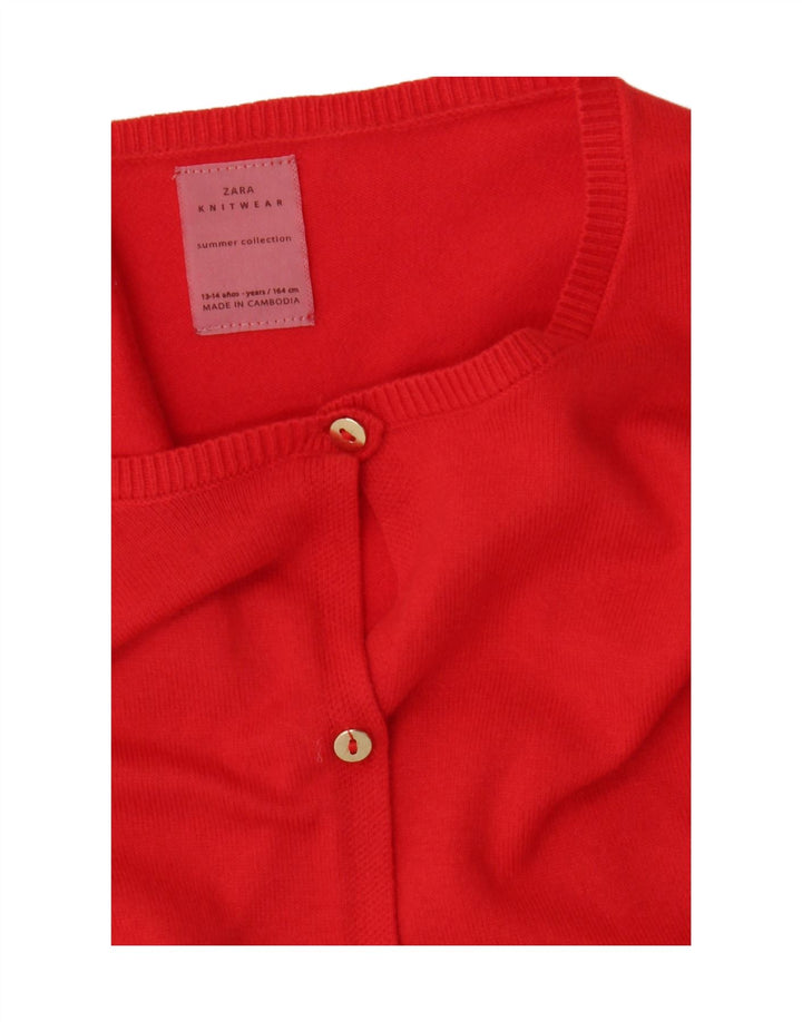 Zara Pige Cardigan Sweater 13-14 År Rød