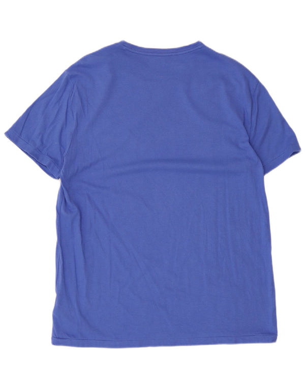 Polo Ralph Lauren Herre Custom Slim Fit T-shirt Top Stor Blå Bomuld