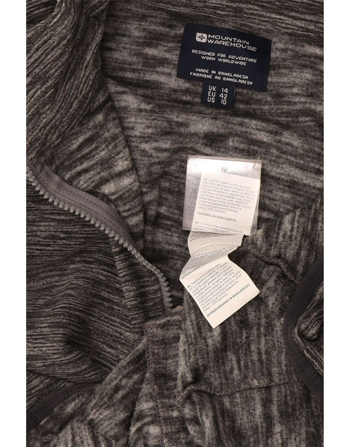 Mountain Warehouse Dame Fleecejakke UK 14 Large Grå Flecked Polyester
