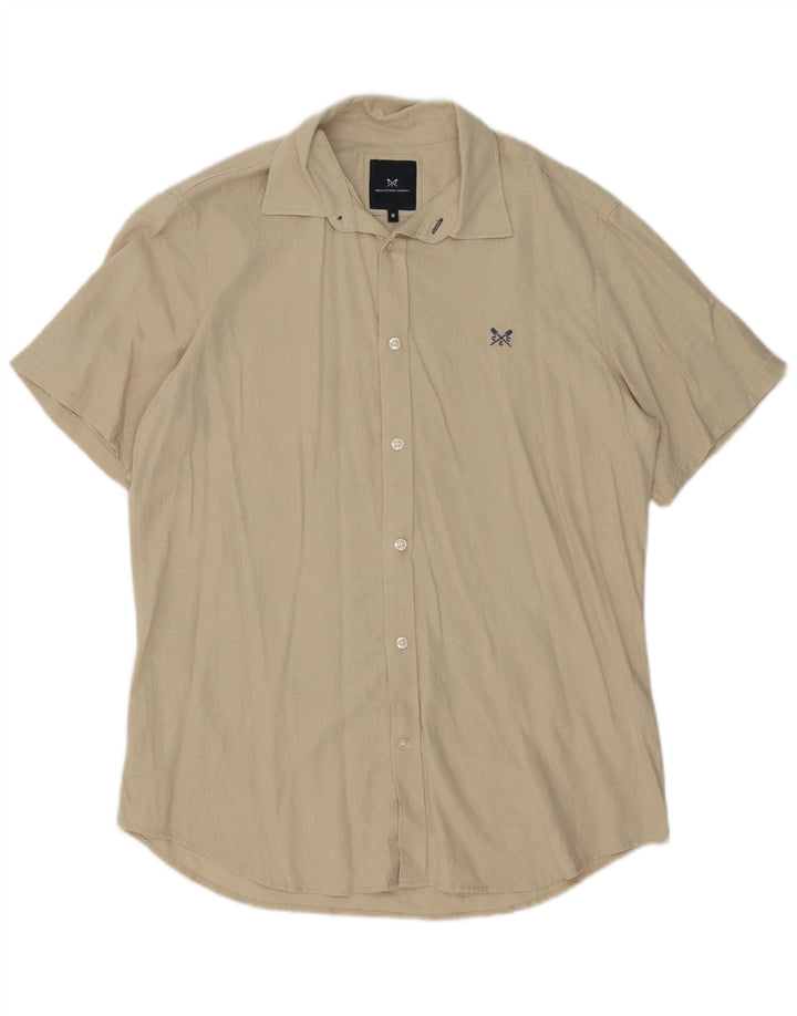 Besætningstøj Herreskjorte Medium Beige Linned