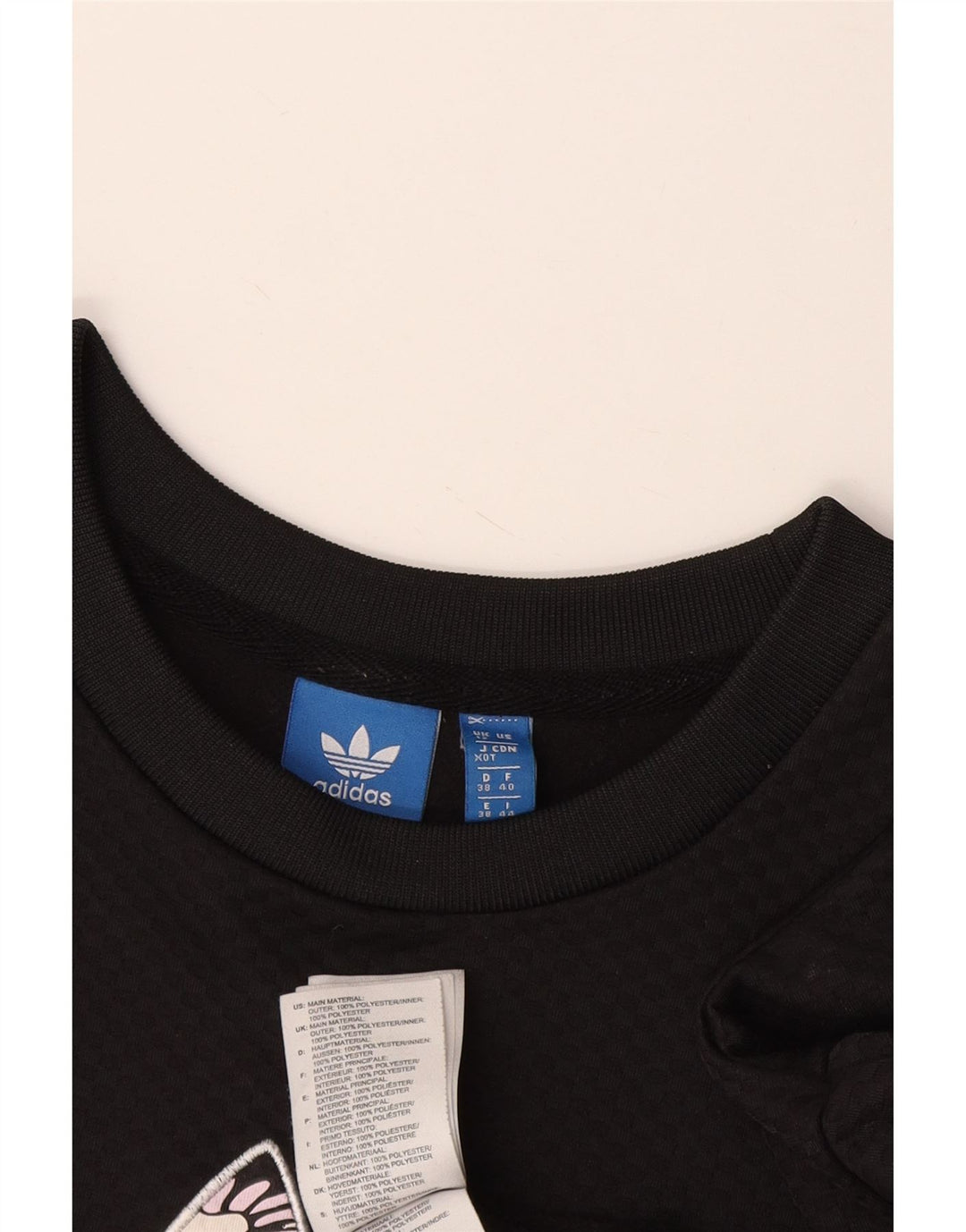 Adidas Graphic Sweatshirt Jumper UK 12 Medium Sort Polyester